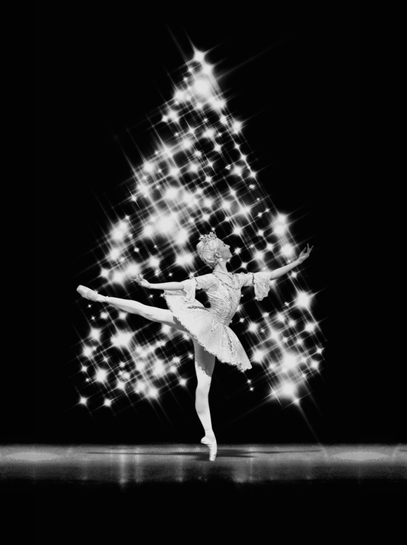 Dancer performing waltz of the flowers on stage